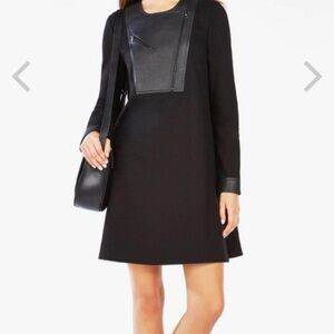 BCBGMaxazria Aero Faux Leather Black
Dress Sz S